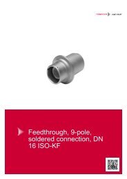 Feedthrough, 9-pole, soldered connection, DN 16 ... - Pfeiffer Vacuum