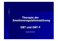 Therapie der Emotionsregulationsstörung DBT und DBT-F - IGF