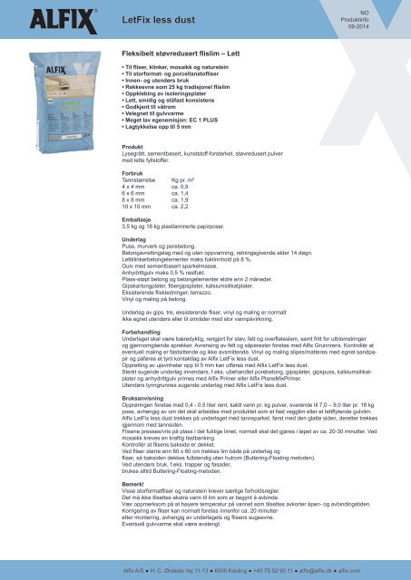 PDF printfil - Alfix A/S