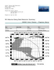 R/V Maurice Ewing Data Reduction Summary - Marine Geoscience ...