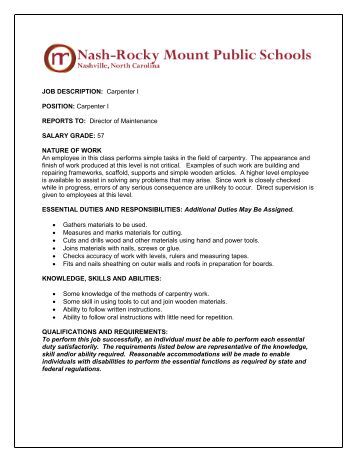 carpenter resume examples