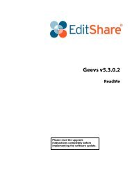 Geevs v5.3.0.2 ReadMe - EditShare