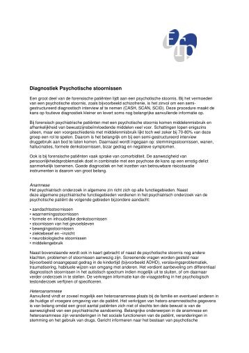 Diagnostiek Psychotische stoornissen - EFP