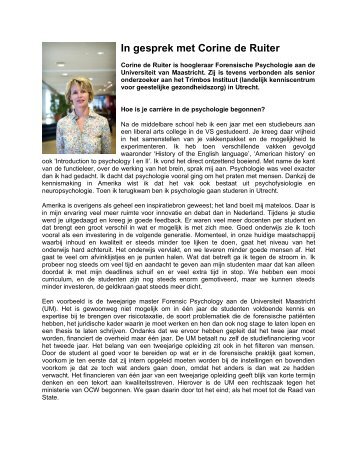 Interview Corine de Ruiter - EFP