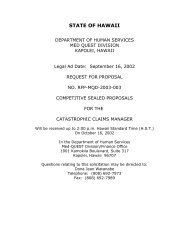 detailed rfp - Department of Human Services Med Quest Division