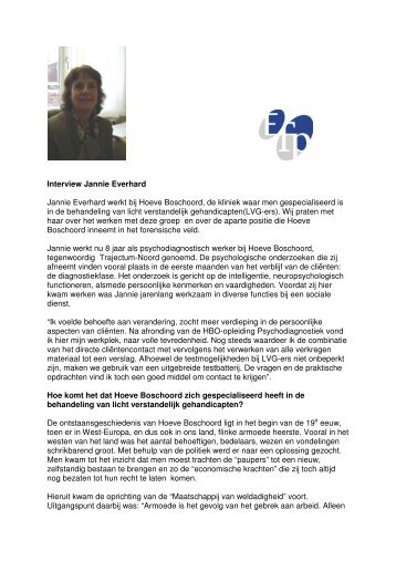 Interview Jannie Everhard Jannie Everhard werkt bij Hoeve ... - EFP