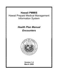 Hawaii PMMIS - Department of Human Services Med Quest Division