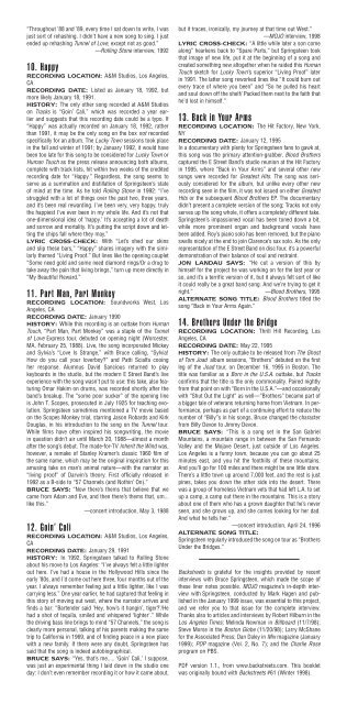 the backstreets liner notes - Backstreets.com