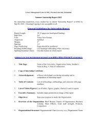 Example internship report Internship Report