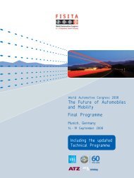 The Future of Automobiles and Mobility Final ... - FISITA 2008