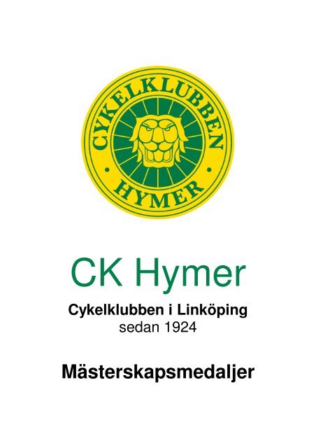 Cykelklubben i Linköping - Till ckhymer.com