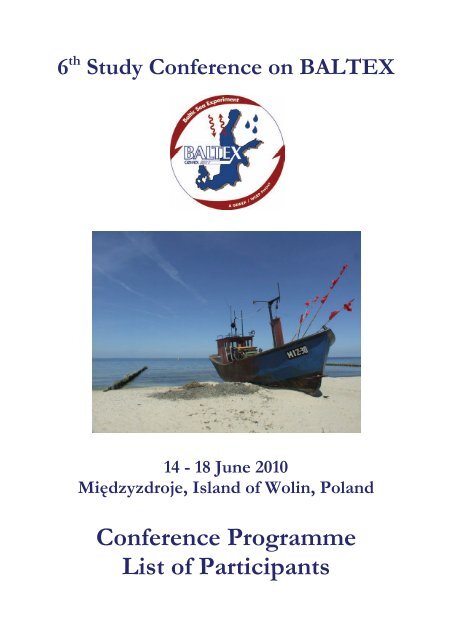 Conference Programme List of Participants - BALTEX