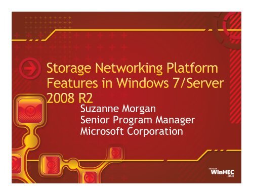 Storage networking platform features: real world examples
