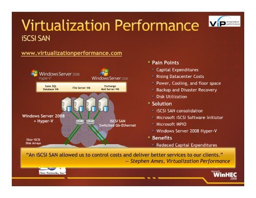 Storage networking platform features: real world examples