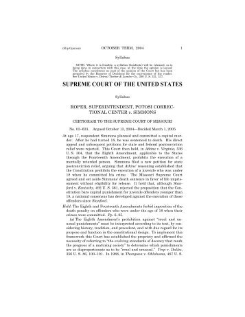 03-633, Roper v. Simmons - Supreme Court of the United States