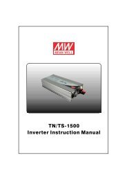 TN/TS-1500 Inverter Instruction Manual - Mean Well