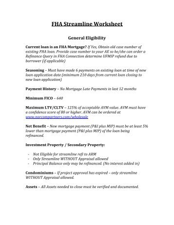 Worksheets Fha Streamline Worksheet fha streamline worksheet delibertad delibertad