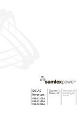 DC-AC Inverters - Samlex America Inc.