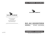 DC-AC INVERTERS - Samlex America Inc.