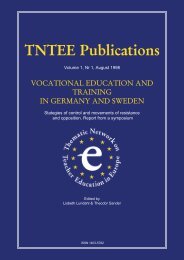 Vocational Education and Training in Germany and Sweden