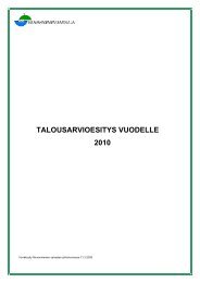 TALOUSARVIOESITYS VUODELLE 2010 - Niuvanniemen sairaala