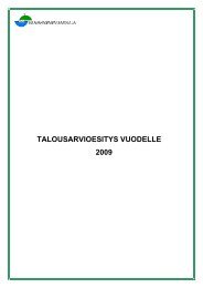 TALOUSARVIOESITYS VUODELLE 2009 - Niuvanniemen sairaala