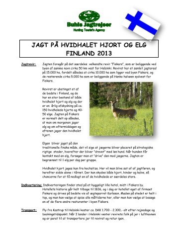 Hvidhalet hjort i Finland.pdf - Buhls Jagtrejser