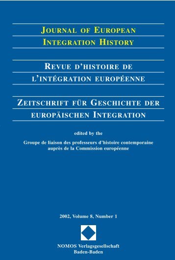 journal of european integration history revue d'histoire de l ...