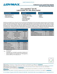 DYMAX GA-105 Form-In-Place Gasketing Resin Product Data Sheet