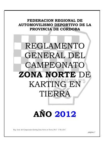 CAMP-KART.TIERRA ZONA NORTE-2012 - FederaciÃ³n Regional ...