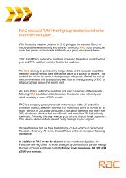 RAC Usage in the Last 12 Months - Kent Police Federation