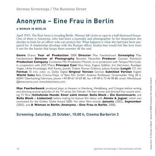 Anonyma â€“ Eine Frau in Berlin - german films