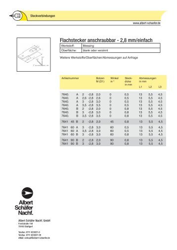 Flachstecker anschraubbar - 2,8 mm/einfach