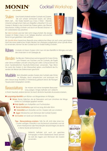 COCKTAIL TRENDS - MONIN Sirup