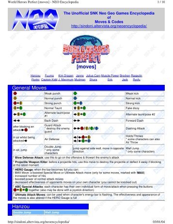 [moves] General Moves Hanzou - Neo-Arcadia.com