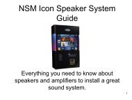 NSM Icon Speaker System Guide - NSM Music Inc