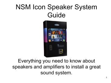 NSM Icon Speaker System Guide - NSM Music Inc