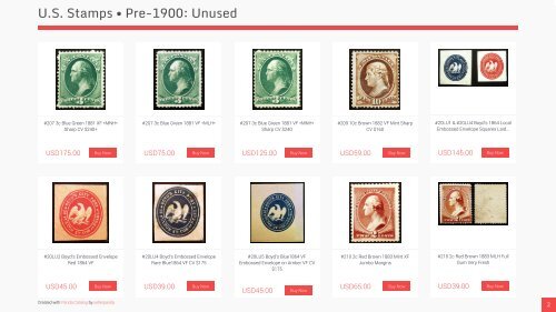 U.S. Stamps • Pre-1900: Unused