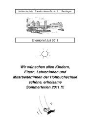 Deckblatt Juli - Hohbuchschule Reutlingen