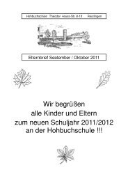 Deckblatt September - Hohbuchschule Reutlingen