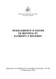 regolamento d'igiene in materia di alimenti e bevande - Comune di ...