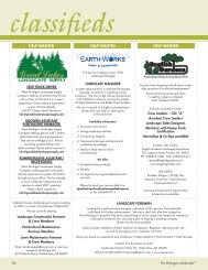 classifieds - Michigan Nursery and Landscape Association