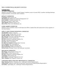 MNLA Committees and Segment Councils (PDF) - Michigan Nursery ...