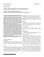 Position Paper: Single-Dose Activated Charcoal - eapcct