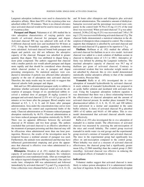 Position Paper: Single-Dose Activated Charcoal - eapcct