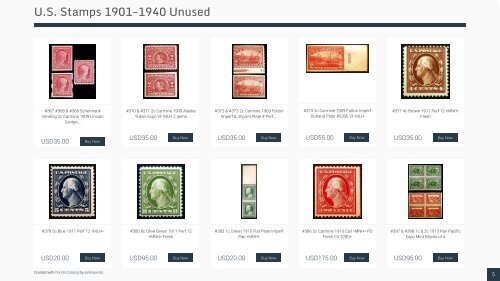 U.S. Stamps • 1901-1940 Unused