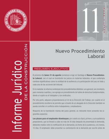 Nuevo Procedimiento Laboral - Biblioteca - Cámara Chilena de la ...
