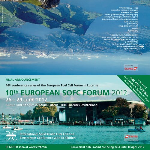 10th EUROPEAN SOFC FORUM 2012 - European Fuel Cell Forum