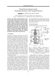 Pulsed Electron-Beam Facility with Improved Purity of the Treatment ...