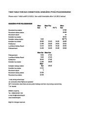 time table for bus connetcion: kemijÃ¤rvi-pyhÃ¤-pelkosenniemi